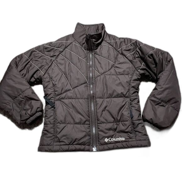 Columbia Girls 6/6X Puffer Coat Quilted Jacket Brown - Picture 1 of 9